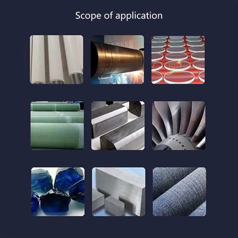 Collage showing applications of Heavy Duty Shop Grade Emery Cloth Sandpaper Roll For Drum Sanders in various materials.