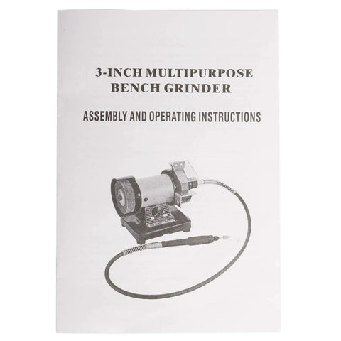 Manual for 3 Inch All In One Handy Mini Bench Grinder Polisher With 31 Inch Flexible Shaft And Accessories