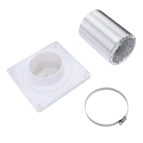 Get Your Washer And Dryer Setup Locked In Tight With This Awesome Estink 4 Inch Vent Kit. The Flex Aluminum Hose Is Super Chill And Comes With A Rotate Lock That Makes Installation A Breeze For Any Bathroom Or Laundry Room Fan Project Plus You Get A 4-inch aluminum dryer vent hose kit with rotating lock adapter, flange plate, and clamp
