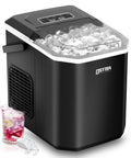 Portable Countertop Ice Maker That Cranks Out Bullet Ice In 6 Minutes, 9 Cubes Per Batch, Up To 26 Lbs Per Day, Self Cleaning Mini Ice Machine For Home Kitchen, Office, RV, And Party Nights