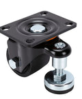 Tough As Nails Heavy Duty Leveling Caster With 2.5 Inch Smooth Ride Wheels And 550 Kilogram Weight Capacity, plate mount design.