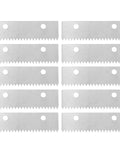 Replacement Tape Dispenser Blades 10 Pack For Tape Guns Serrated Steel Cutter 2.4 By 0.7 Inches Easy Swap And Safe Design Pro Grade Spare Parts For Office Warehouse And Industrial Use; 10 stainless steel blades