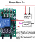 A30-U1 DC 0 To 99.9V Voltage Guard Controller Board With Delay Relay and screen display, showing wiring diagram and installation details