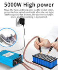 Beast 5000W Battery Spot Welder With 10 Level Power Adjustment for Fast Welds on a battery pack with nickel sheets
