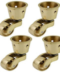 Built Tough Heavy Duty Antique Casters Featuring Sweet Smooth Gliding Solid Brass Wheels And Rock Solid Double Bearings for easy rolling on furniture.