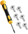 Ultimate Screwdriver Replacement Kit with six security mounting screws for smart garage door video keypad, durable steel screws