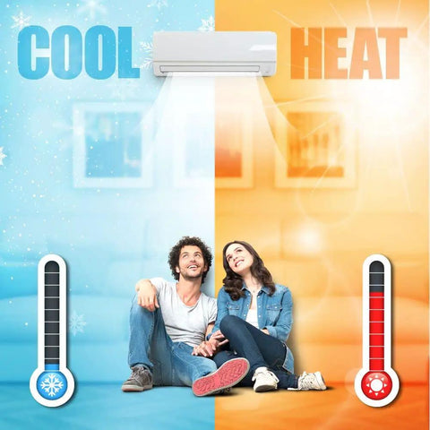 No Fuss Dual Zone Floor Ceiling Mini Split Ac Heat Pump With Smart G10 Inverter For Swift Cooling And Heating Across Two Cozy Main Spaces At 18000 Btu Capacity