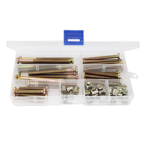 Must Have Drive Socket Set For Head Cap Screws And Furniture Bolts in plastic case, zinc plated, various sizes shown