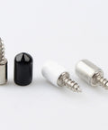 Heavy Duty Brass Shelf Pegs Set 20 Pieces Bookcase Pins With Integrated Tapping Screws in black and silver color