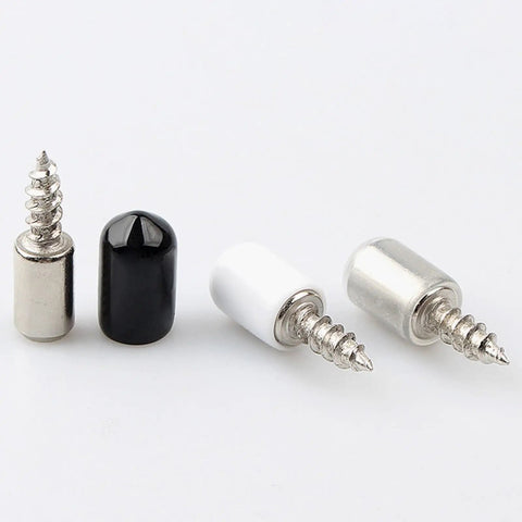 Heavy Duty Brass Shelf Pegs Set 20 Pieces Bookcase Pins With Integrated Tapping Screws in black and silver color