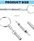Six Piece Eyeglass Screwdriver Kit 3 In 1 Multifunction Eyeglasses Repair Tool Set With Keychain Case For Tiny Mini Glasses