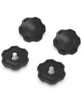 Elite Knurled Thumb Screws For Riddell SpeedFlex Football Helmets Youth And Adult Secure replacement fasteners showing four black bolts.