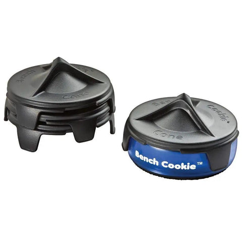 Bench Cookies Finishing Cones 4 Pack For Woodworking Snug Fit Over Work Grippers, shown next to each other on a flat surface.