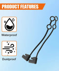 Rock Solid Sae Connector Weather Caps 2 Pin Waterproof And Hella Durable Silicone Protective Covers  waterproof and dustproof features shown.