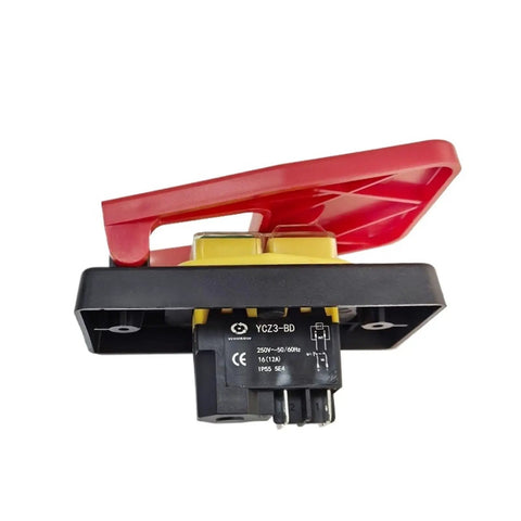 Off Marking Push Button Big Panel Magnet Electromagnetic Switch For Industrial Power Control With Under Voltage Protection Durable Construction Ideal For Control Panels And Heavy Duty Applications YCZ3BD, red cover