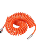 Pro Grade Polyurethane Coiled Air Hose With Twist Free Swivel End Fittings Grease Resistant Pneumatic Spiral Tube For Air Compressor