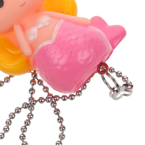 Mermaid Bathtub Stopper Rubber Plug with Chain for Easy Drain, pink mermaid design, flexible rubber material, attached chain.