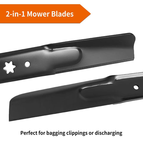 Beefy Heavy Duty 42 Inch Mower Blades Two Pack Fits Cub Cadet Troy Bilt 42 Inch Decks And Craftsman LT1500 close-up