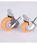 Heavy Duty Nylon Swivel Caster Set For Furniture And Shopping Carts, Smooth Rolling Rubber Wheel Trolleys, 1 inch stem