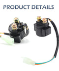 Plug And Play 12V Starter Relay For Four Wheel Scooters Go Karts And Motocross Heavy Duty solenoid switch with connector and wires