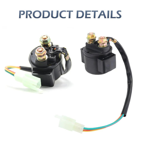Plug And Play 12V Starter Relay For Four Wheel Scooters Go Karts And Motocross Heavy Duty solenoid switch with connector and wires
