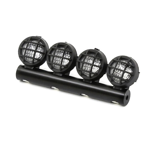 Dope RC Car Light Strip Kit For WPL 1:18 And 1:24 Trucks, 4 roof lamp beads and light bars shown in durable plastic.