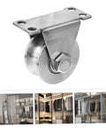 Two Pack Stainless Steel U Groove Pulley Track Roller With Double Bearings, Heavy Duty Sliding Door Hardware for easy install