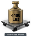 Heavy Duty Leveling Casters With Upgraded Ratchet Handle For Uneven Floors Adjustable Retractable Swivel Casters Set Of 4 For Workbenches Industrial Grade Wheels 4400 Lbs Capacity Black supporting a 4400 lbs weight.