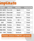 Compatibility chart for Front Wheel Hub Bearing Assembly 510066, listing years, makes, and models like Chevy Aveo and Pontiac G3.