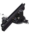 Precision Woodworking Miter Gage With 360Mm Fence And Flip Stop For Bench Saws angles showing 360mm aluminum fence and adjustable stops.