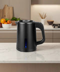 Portable Stainless Steel Electric Kettle 0.8L Mini Hot Water Boiler For Travel, Fast 5 Minute Boil, 600W, Auto Shut Off, Black