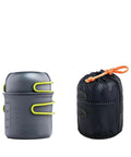 All In One Outdoor Camp Cookware Set With Pot And Tableware For Hiking Picnics Travel And Camping Lightweight Compact Durable Green Dishes Kit