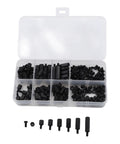 Nylon Hex Standoff Spacer Kit Pro Grade With M3 Threads 180 Piece Set Of Black Spacers Nuts And Screws For RC Drones FPV Gear And Electronics Projects 6mm To 20mm Male To Female Spacers in organizer box