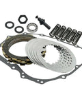 Heavy Duty Clutch Kit With Springs Lifter Pin And Gasket For Sportrax 400 TRX400EX TRX400X ATV 1999 To 2014 Replacement Kit Easy Install Direct Fit Restores Clutch Performance And Longevity For Off Road Riding. clutch plates, springs, pin, and gasket on white background