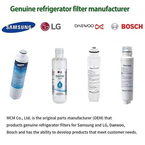 Top Notch Refrigerator Water Filter 5231JA2002A Replacement For LT500P ADQ72910901 with other compatible filters on display.