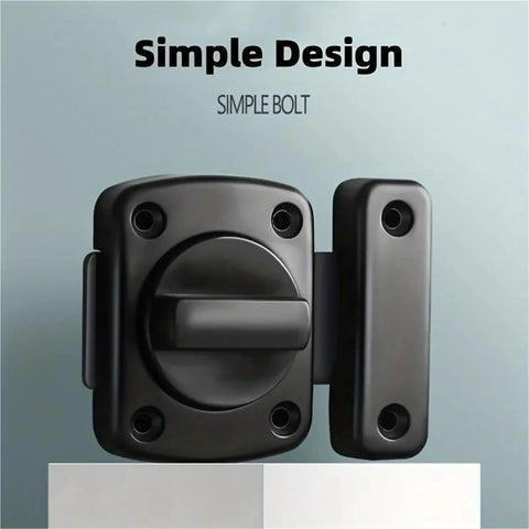 Tough As Nails Double Sided Gate Latch Slide Bolt Lock With Large Black Sturdy Sliding Security Hardware For Secure Backyards And Outdoor Access Points, black slide bolt design.