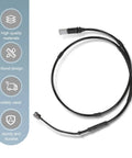 GRANDI brake wear sensor cable for BMW F20/F22, black with OEM connectors.