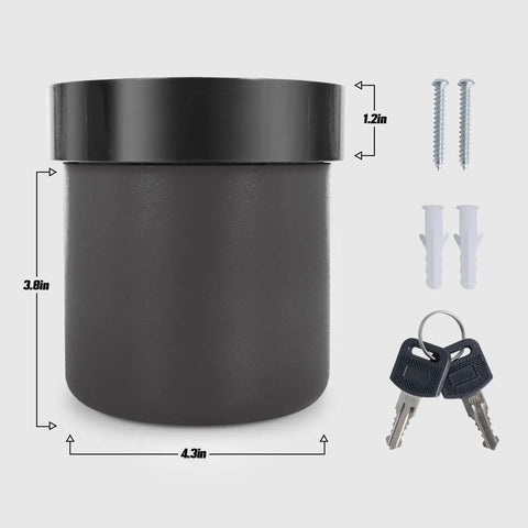 Flower Pot Diversion Safe With Key Lock Hidden Two Layer Vault With False Bottom Weatherproof Outdoor Garden Safe Hider shown with keys