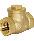 Brass Swing Check Valve 1 Inch IPS Backflow Preventer for Home Plumbing Systems Durable Water Line Fitting Keeps Contaminants Out