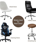 Heavy Duty 3 Inch Office Chair Wheels Replacement Set Of Five Smooth Gliding Rollerblade Casters With Universal Standard Stem For No Fuss Desk Upgrades And Top Shelf Performance Black on various chair types.
