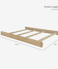 Crib To Full Bed Conversion Rails For Cove Collection Wooden Bed Rails In Natural Oak Finish Seamless Nursery To Big Kid Transition Durable