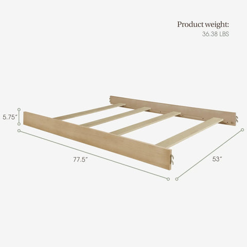Crib To Full Bed Conversion Rails For Cove Collection Wooden Bed Rails In Natural Oak Finish Seamless Nursery To Big Kid Transition Durable