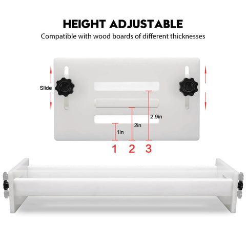 24 Inch HDPE Router Sled For Flattening Slabs Benchtop Slab Flattening Jig With Adjustable Height Up To 2.9 Inches