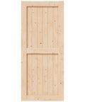 36 By 84 Inches Sliding Barn Door Solid Spruce Panelled Slab With H Frame For Interior Rooms And Storage Closets DIY Assembly And Easy Install Durable Rustic Farmhouse Wood Door Ideal For Small Spaces