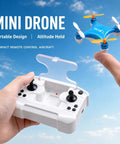 Hand holding Beginner Friendly Mini Drone for Easy Carry and Stable Hover With Altitude Hold, Headless Mode, 360 Degree Flips