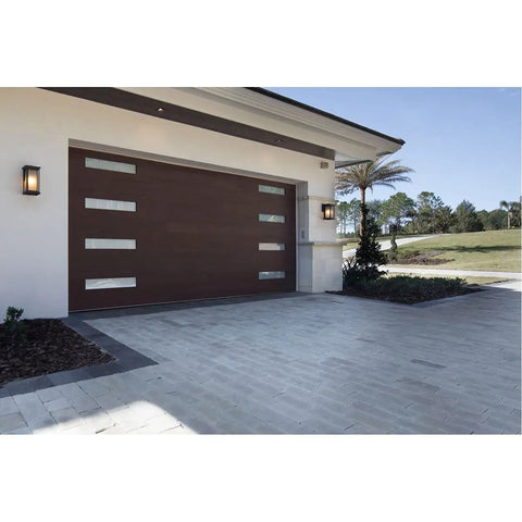 Endicott Collection 1-Light Outdoor Wall Lantern In Antique Bronze With Etched Umber Linen Glass on modern garage wall