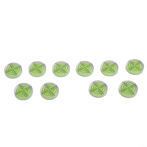 Circular for spirit Level 32mm High Translucent for acrylic Body shown in a row with precision markings for accuracy.