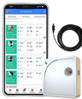 WiFi Temperature Humidity And Ambient Light Sensor With Pro Grade Data Logger External Probe Support Real Time Alerts Two Point Four GHz Wireless Must Have Free iOS Android App IFTTT Compatible with smartphone display and probe