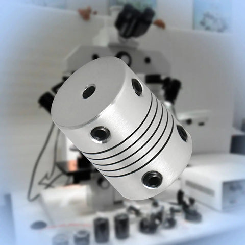 2 Pack Flexible Beam Couplings 4mm To 8mm Shaft, 19mm Outer Diameter, 25mm Length, M4 Screws for CNC Machines, 3D Printers