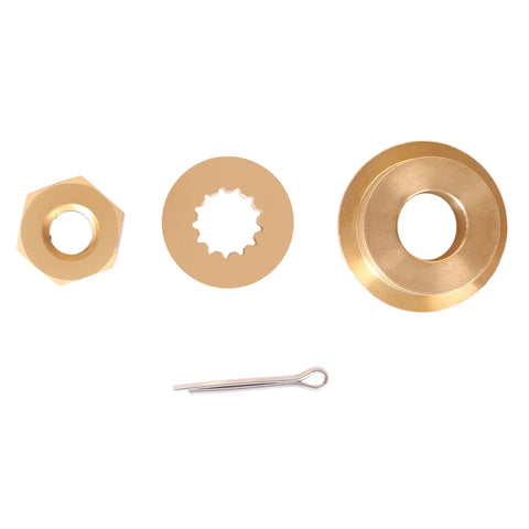 Outboard Propeller Hardware Kit For 8HP To 15HP Engines With Thrust Bushing, Spacer, Prop Nut And Cotter Pin Fits Evinrude Johnson OMC BRP Models